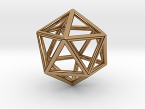 Icosahedron Pendant in Polished Brass