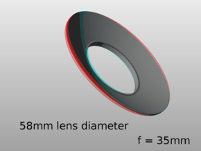 Lieberkühn Reflector 58mm diameter, f = 35mm in White Natural Versatile Plastic