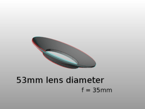 Lieberkühn Reflector 53mm lens diameter, f = 35mm  in White Natural Versatile Plastic