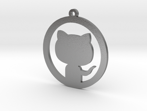 Octocat Keychain in Natural Silver