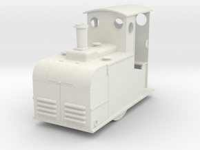 Gn15 small early Rushton paraffin style loco  in White Natural Versatile Plastic
