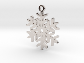 Snowflake Pendant Necklace in Platinum