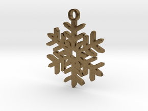 Snowflake Pendant Necklace in Natural Bronze