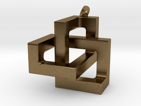 Cubic Trefoil Knot in Natural Bronze: Medium