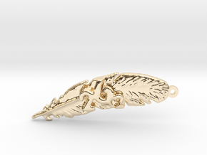 26.2 MARATHON FEATHER KEYCHAIN in 14K Yellow Gold