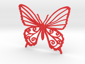 Butterfly wall stencil 7cm in Red Processed Versatile Plastic