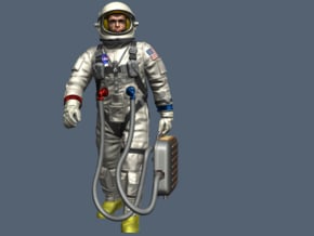 Gemini Astronaut / 1:12 / Walking Version in White Natural Versatile Plastic