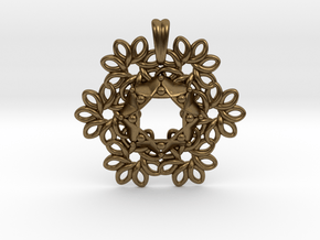 OCEAN FORMS Designer Jewelry Pendant in Natural Bronze