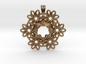 OCEAN FORMS Designer Jewelry Pendant in Natural Brass