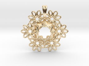 OCEAN FORMS Designer Jewelry Pendant in 14K Yellow Gold