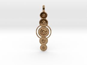 COSMIC PLANETS Designer Jewelry Pendant  in Polished Brass