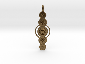 COSMIC PLANETS Designer Jewelry Pendant  in Natural Bronze