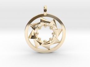 CIRCULAR Motion Designer Jewelry Pendant in 14K Yellow Gold