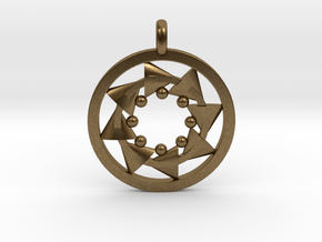 CIRCULAR Motion Designer Jewelry Pendant in Natural Bronze