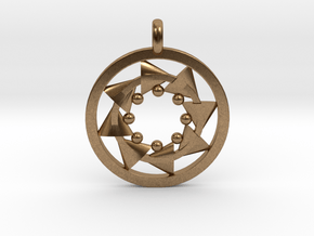 CIRCULAR Motion Designer Jewelry Pendant in Natural Brass