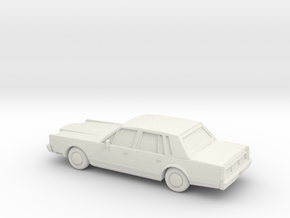 1/87 1983 Lincoln Town Car in White Natural Versatile Plastic