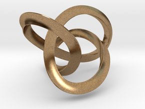 Mobius Figure 8 Knot Pendant - two sizes in Natural Brass: Small
