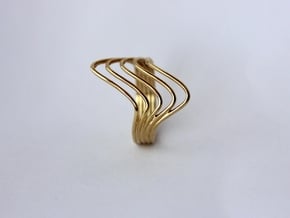 RingMakr Flows b size 7 in Polished Brass