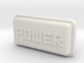 Uzebox Power Button in White Natural Versatile Plastic