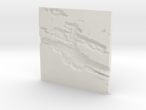 Mars Topographic map in White Natural Versatile Plastic
