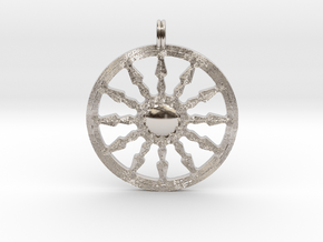 SUN Designer Symbolic Jewelry Pendant in Platinum