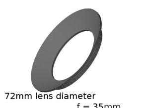Lieberkühn Reflector 72mm lens diameter, f = 35mm in White Natural Versatile Plastic