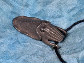 Cuttlefish Pendant in Polished Bronze Steel: Medium