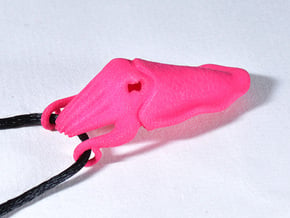 Cuttlefish Pendant in Pink Processed Versatile Plastic: Medium