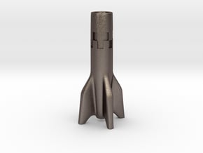 V2 Rocket Cigarette Stubber in Polished Bronzed Silver Steel