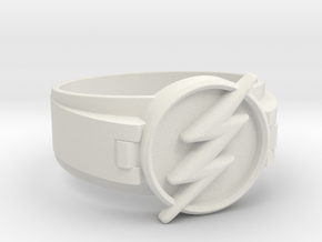 Flash Ring size 11 20.68mm  in White Natural Versatile Plastic