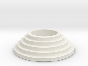 Circular stairs tealight in White Natural Versatile Plastic