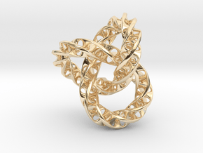 Fused  Interlocked Mobius Infinity Knot Smaller in 14K Yellow Gold