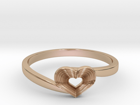 Heart of ruby ring in 14k Rose Gold