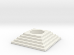 Stairs tealight 3 in White Natural Versatile Plastic
