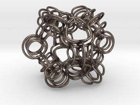 Skeletal Loops #2 Smaller in Polished Bronzed Silver Steel