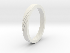 SWIRL ring | size: 6.5 in White Natural Versatile Plastic
