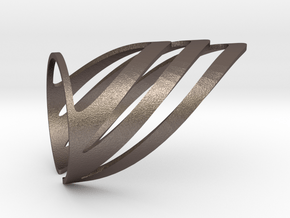 Chevron (Large) in Polished Bronzed Silver Steel