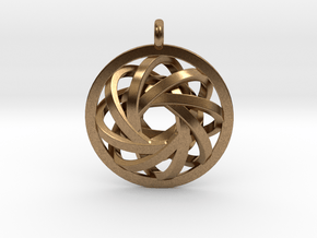 ATOM CORE Designer Jewelry Pendant in Natural Brass