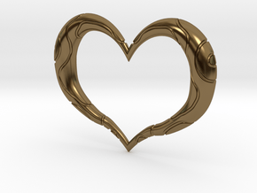 Twilight Princess Heart Container Outline in Polished Bronze