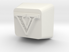 V Cherry MX Keycap in White Natural Versatile Plastic