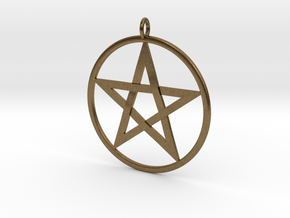 Pentacle Pendant - braided in Natural Bronze