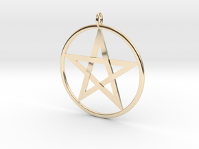 Pentacle Pendant - braided in 14K Yellow Gold