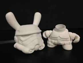 3 inch Trooper bunny  in White Natural Versatile Plastic