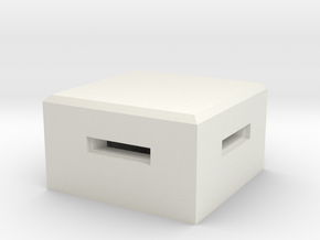 MG Pillbox 4 in White Natural Versatile Plastic