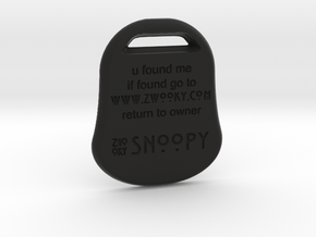 ZWOOKY Style 37 Sample - u found me / pet tag in Black Natural Versatile Plastic