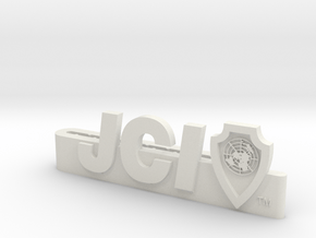 Jci Tie Clip in White Natural Versatile Plastic