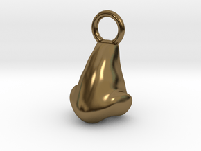 Nose knocker pendant in Polished Bronze