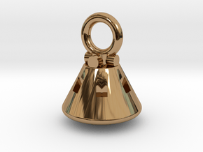 Orion Capsule Pendant in Polished Brass