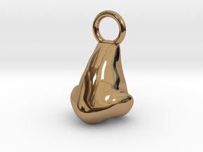 Nose knocker pendant in Polished Brass