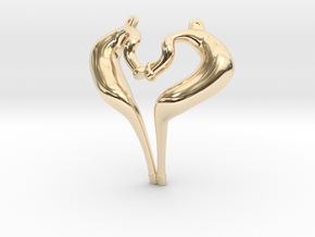 I Love 2-strokes Pendant Motorcycle Pipes in 14K Yellow Gold